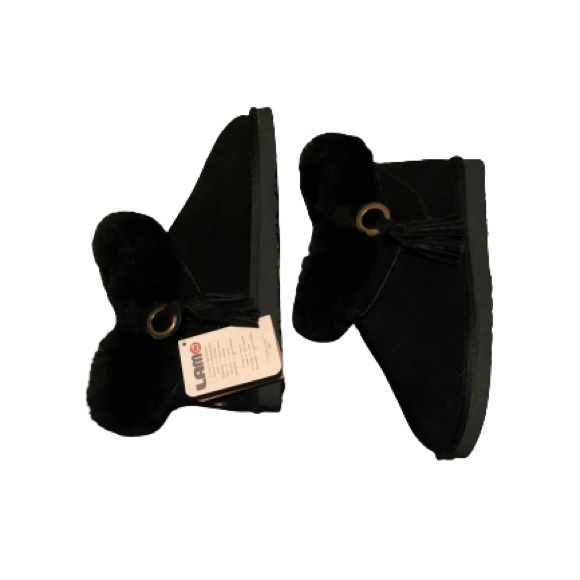 LAMO FOOTWEAR Black Suede Lambs Wool Booties Sz US 6 BNWT NO BOX - Picture 5 of 11